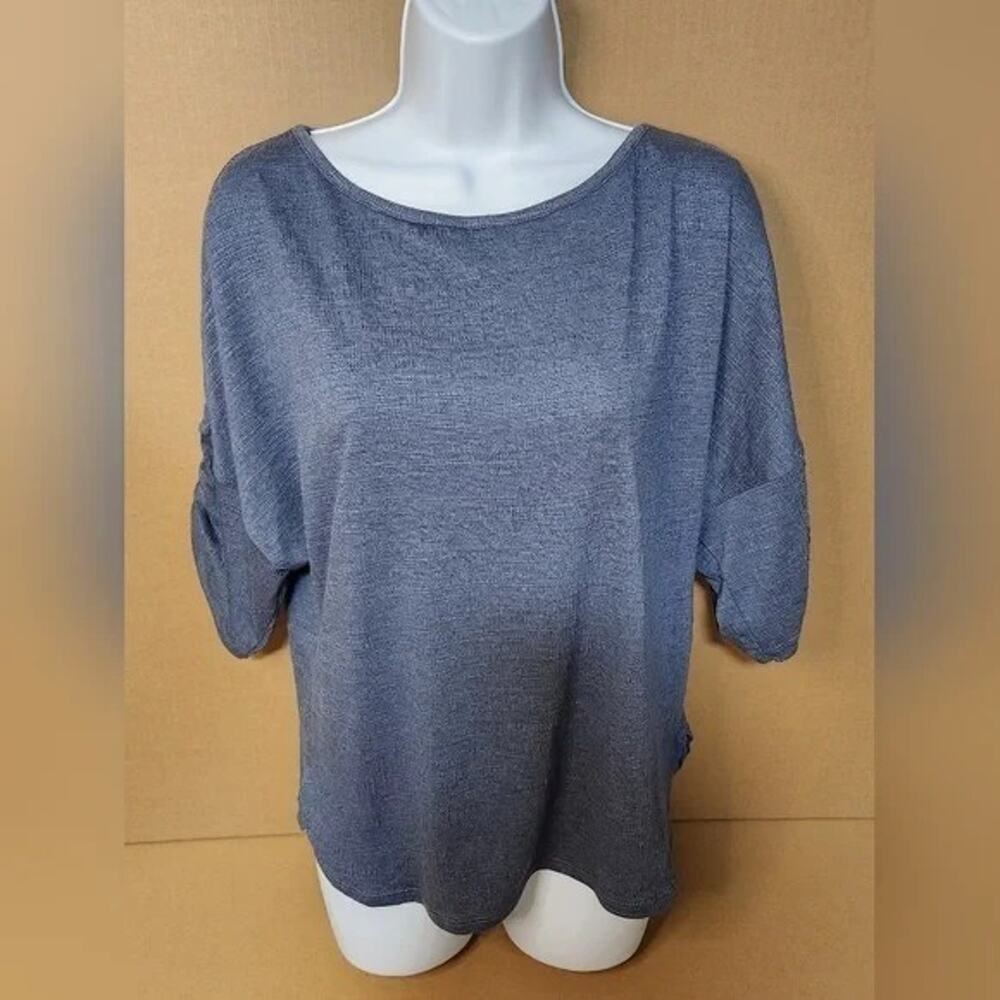 Max Studio Blue Dolman Sleeve Blouse Small NWT